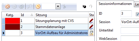 Sitzungsplanung_Sessions_Liste